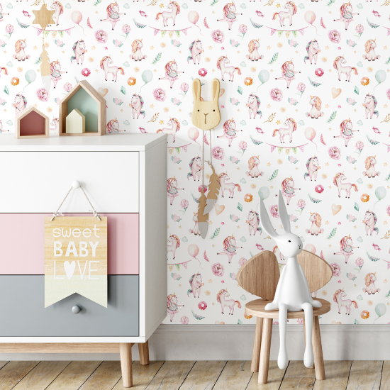 Kid Wall Mural - Wallpaper - Magic Unicorns