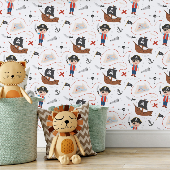 Kid Wall Mural - Wallpaper - Pirates