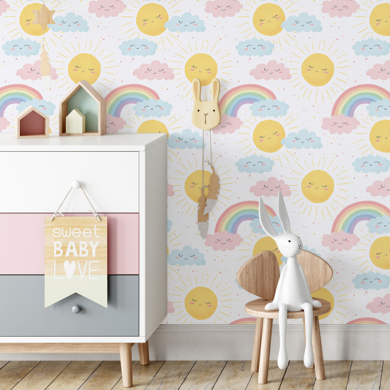 Kid Wall Mural - Wallpaper - Rainbows