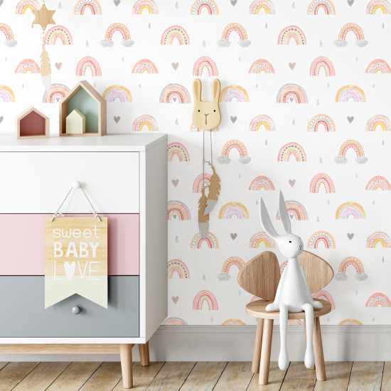 Kid Wall Mural - Wallpaper - Rainbows