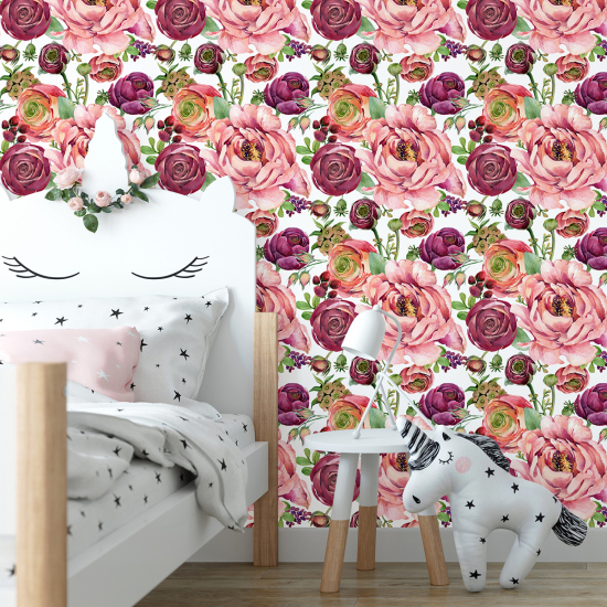 Kid Wall Mural - Wallpaper - Roses