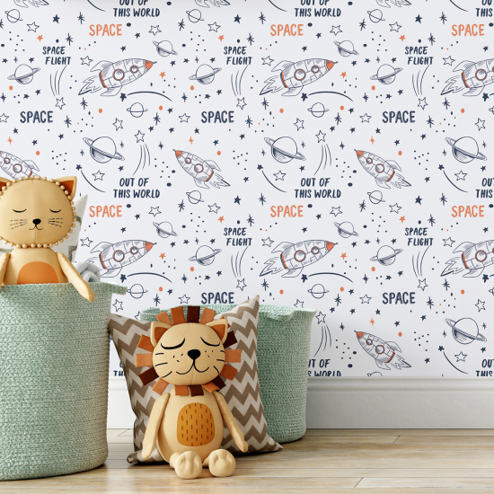 Kid Wall Mural - Wallpaper - Space