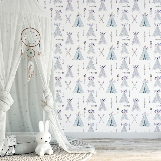 Kid Wall Mural - Wallpaper - Tipis