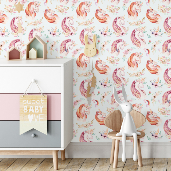 Kid Wall Mural - Wallpaper - Unicorns