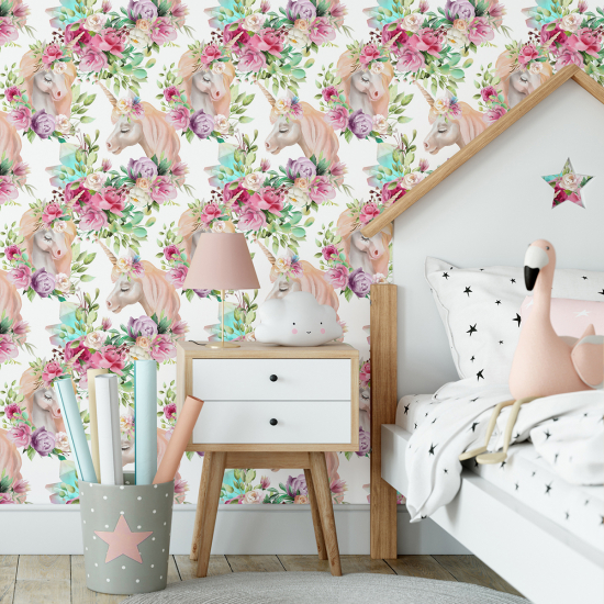 Kid Wall Mural - Wallpaper - Unicorns