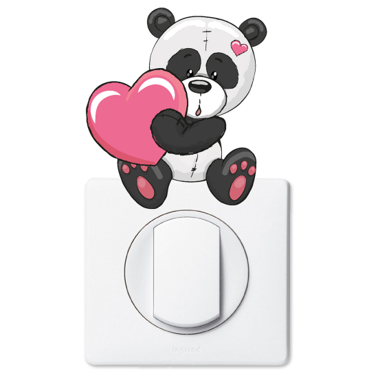 Light Switch Sticker - Bear heart