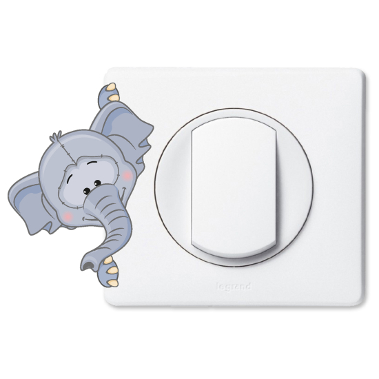 Light Switch Sticker - Elephant