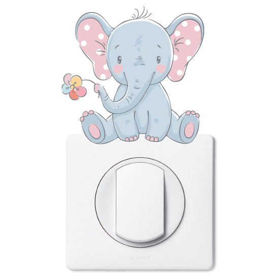 Light Switch Sticker - Elephant