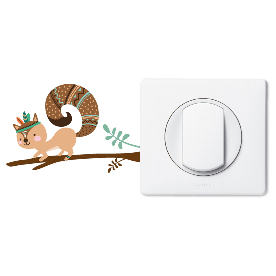 Light Switch Sticker - Indian squirrel