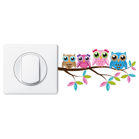 Light Switch Sticker - Owls