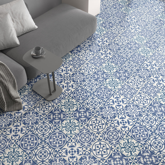 Non-slip Floor Tile Stickers - Cement tile pattern