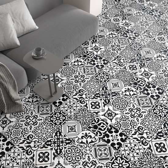 Non-slip Floor Tile Stickers - Cement tile pattern