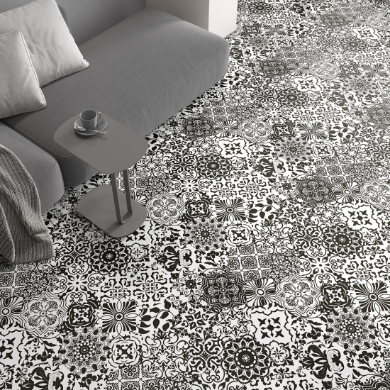 Non-slip Floor Tile Stickers - Cement tile pattern