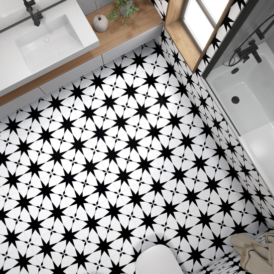 Non-slip Floor Tile Stickers - Geometric Pattern