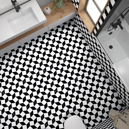 Non-slip Floor Tile Stickers - Geometric Pattern