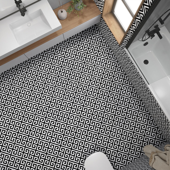 Non-slip Floor Tile Stickers - Geometric Pattern