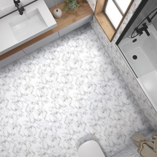 Non-slip Floor Tile Stickers - Marbled Effect