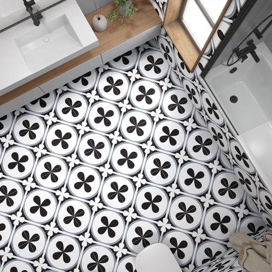 Non-slip Floor Tile Stickers - Oriental Pattern