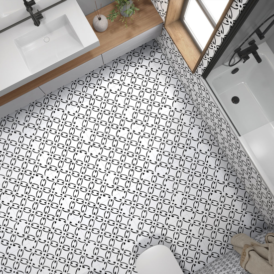 Non-slip Floor Tile Stickers - Oriental Pattern