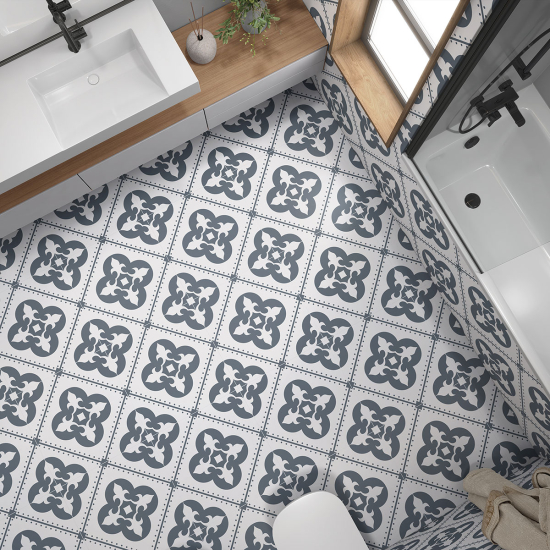 Non-slip Floor Tile Stickers - Oriental Pattern