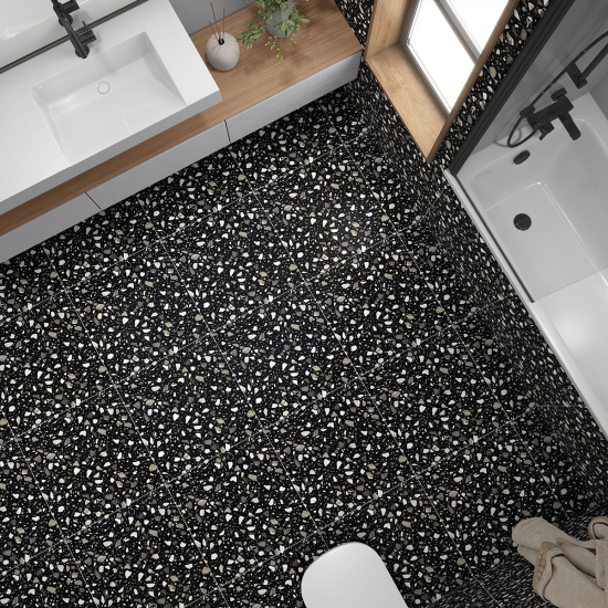 Non-slip Floor Tile Stickers - Terrazzo Pattern