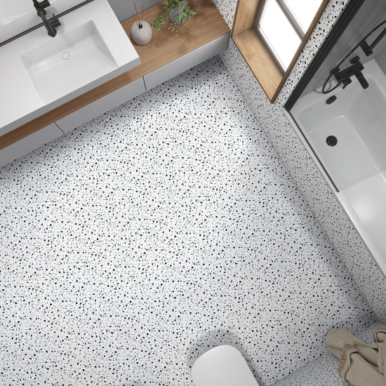 Non-slip Floor Tile Stickers - Terrazzo Pattern