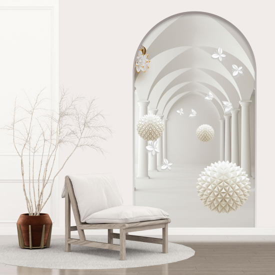 Optical Illusions Arch Wall Sticker - 3D effect colonnade