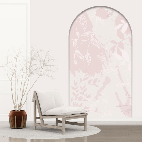 Optical Illusions Arch Wall Sticker - Abstract Flowers