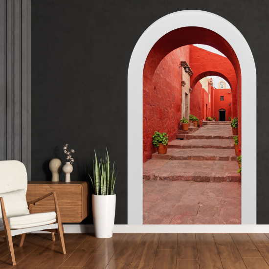 Optical Illusions Arch Wall Sticker - Alley