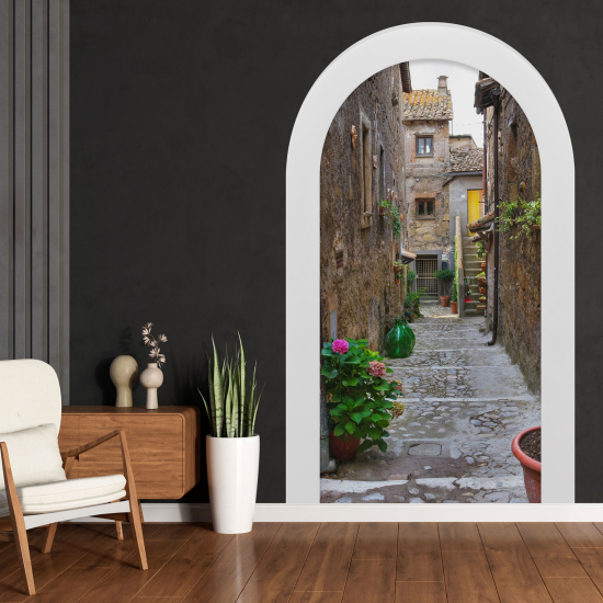 Optical Illusions Arch Wall Sticker - Alley