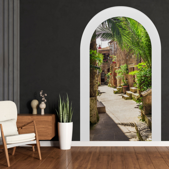 Optical Illusions Arch Wall Sticker - Alley