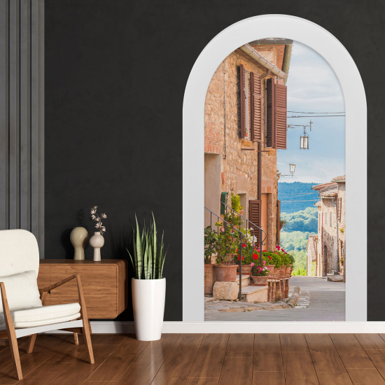 Optical Illusions Arch Wall Sticker - Alley