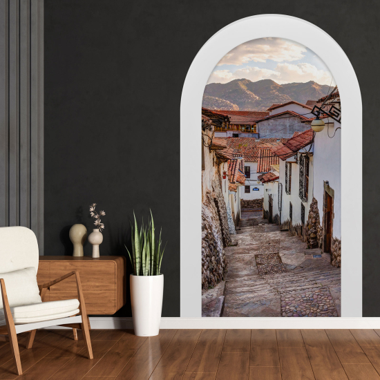 Optical Illusions Arch Wall Sticker - Alley