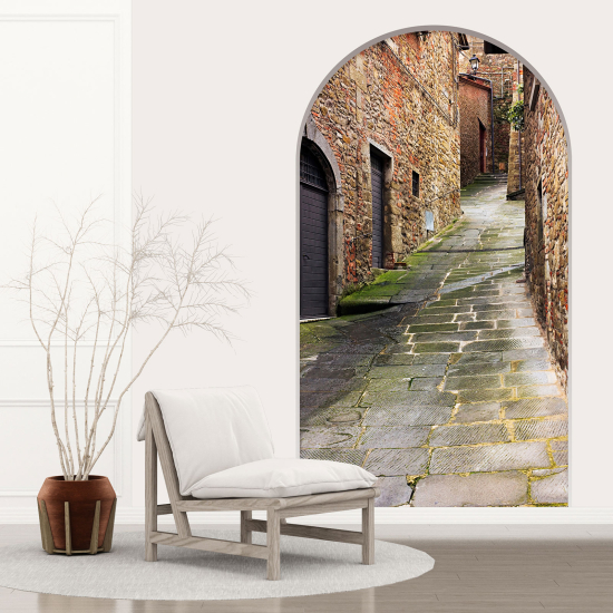 Optical Illusions Arch Wall Sticker - Alley