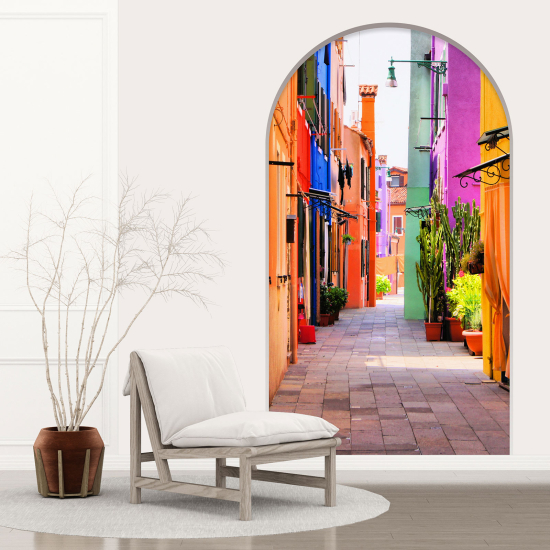 Optical Illusions Arch Wall Sticker - Alley