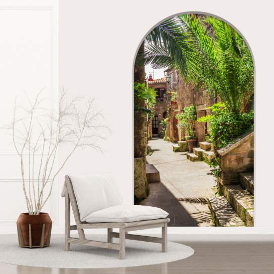 Optical Illusions Arch Wall Sticker - Alley