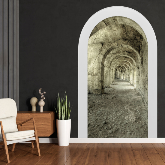 Optical Illusions Arch Wall Sticker - Arches Corridor