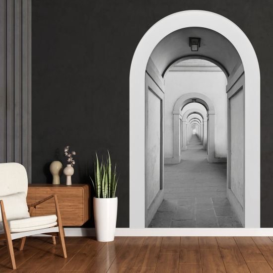 Optical Illusions Arch Wall Sticker - Arches Corridor