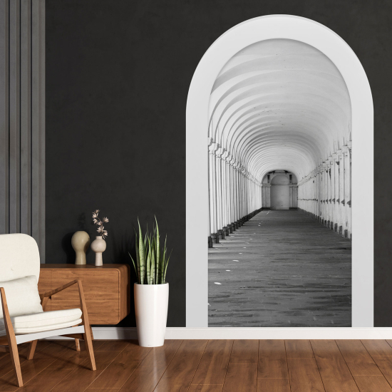 Optical Illusions Arch Wall Sticker - Arches Corridor