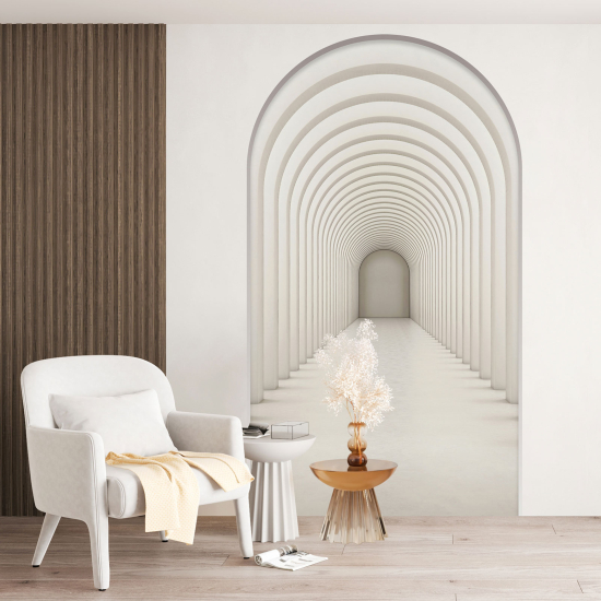 Optical Illusions Arch Wall Sticker - Arches Corridor