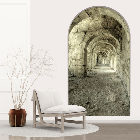 Optical Illusions Arch Wall Sticker - Arches Corridor