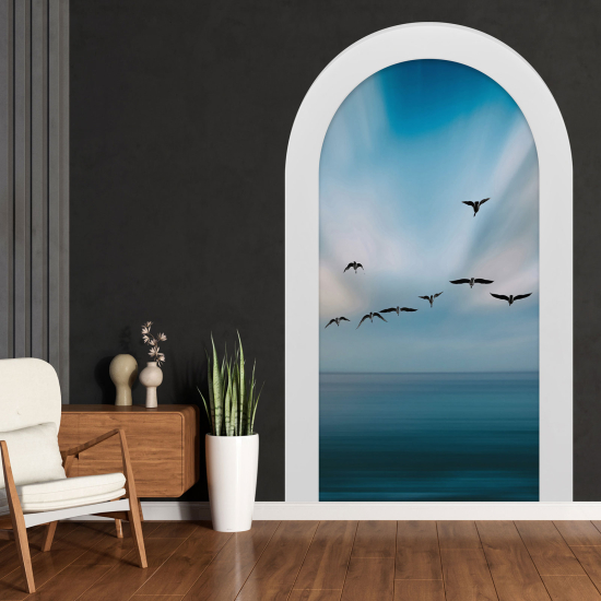 Optical Illusions Arch Wall Sticker - Birds