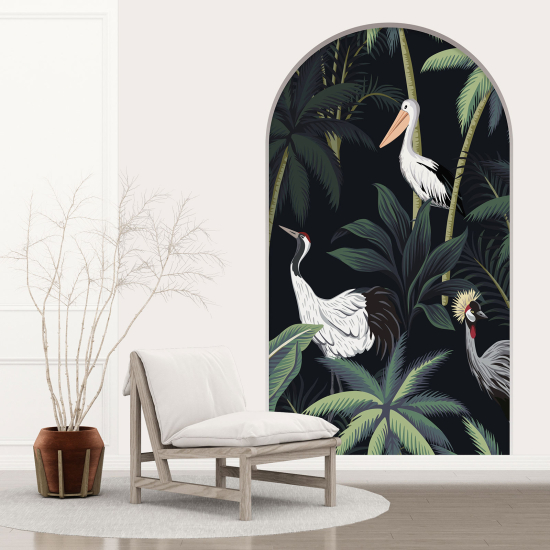 Optical Illusions Arch Wall Sticker - Birds