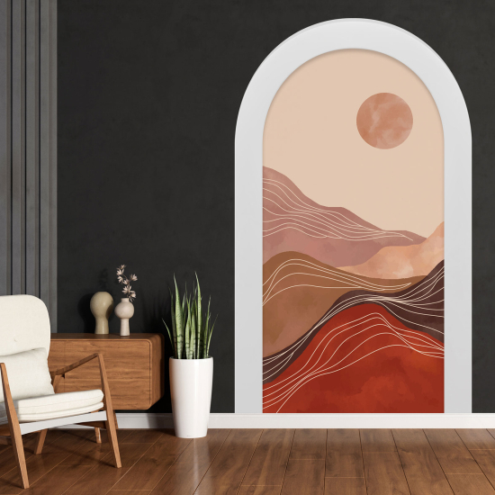 Optical Illusions Arch Wall Sticker - Boho Landscape