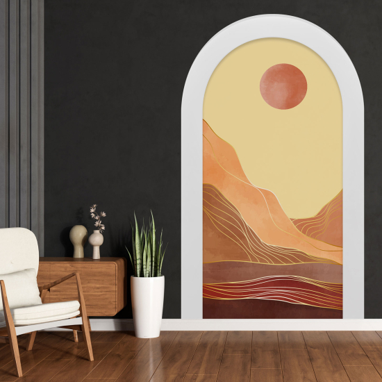 Optical Illusions Arch Wall Sticker - Boho Landscape