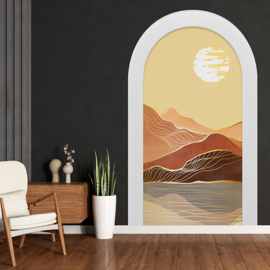 Optical Illusions Arch Wall Sticker - Boho Landscape