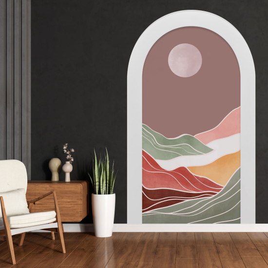 Optical Illusions Arch Wall Sticker - Boho Landscape