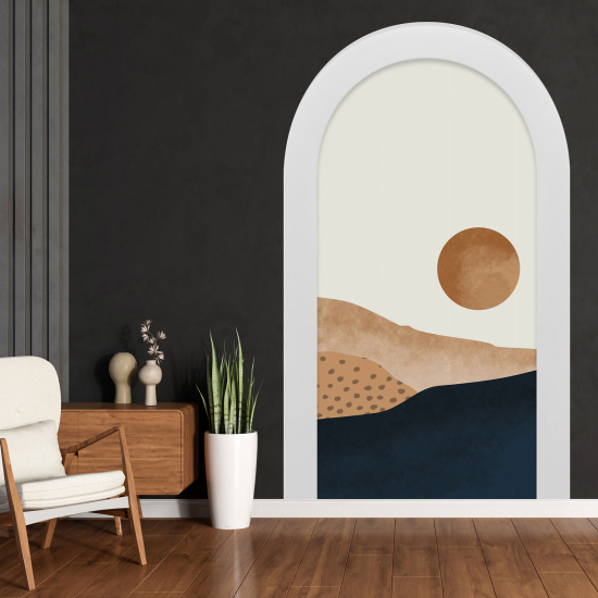 Optical Illusions Arch Wall Sticker - Boho Landscape