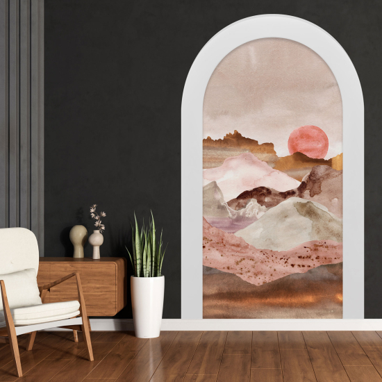 Optical Illusions Arch Wall Sticker - Boho Landscape