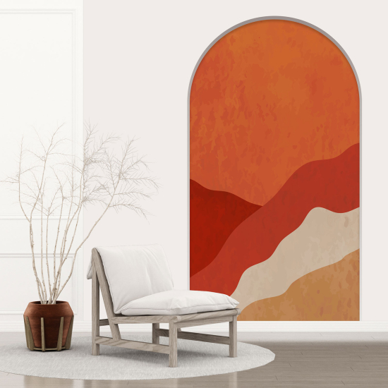 Optical Illusions Arch Wall Sticker - Boho Landscape